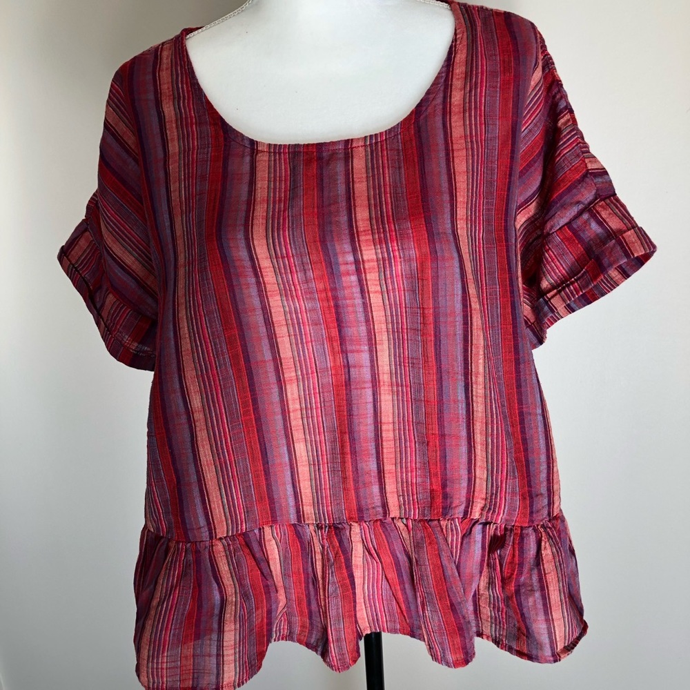 Multicolored Cropped Shirt